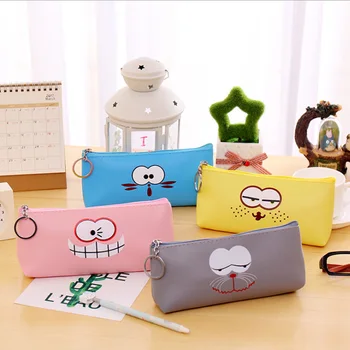 Creative funny expression PU leather waterproof pencil bag student stationery pencil bag simple pocket
Creative funny expression PU leather waterproof pencil bag student stationery pencil bag simple pocket