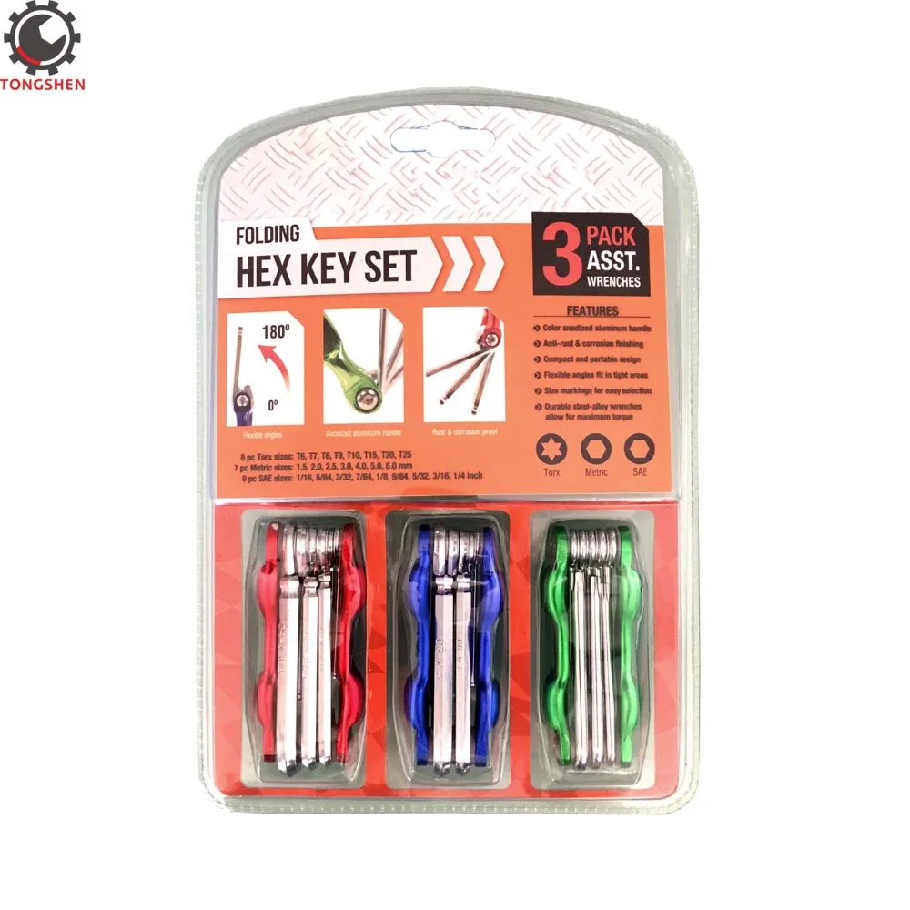 24Pcs Folding Hex Key Allen Wrench Set SAE Inch Metric Star Ball End Hex Key Set Tools Industrial Grade Allen Wrench Set
24Pcs Folding Hex Key Allen Wrench Set SAE Inch Metric Star Ball End Hex Key Set Tools Industrial Grade Allen Wrench Set
