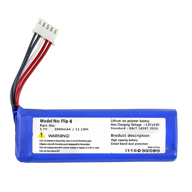 Battery for JBL Flip 4 Special Edition Player New Li-po Rechargeable Accumulator Pack Replacement GSP872693 01 3.7V 3000mAh
Battery for JBL Flip 4 Special Edition Player New Li-po Rechargeable Accumulator Pack Replacement GSP872693 01 3.7V 3000mAh