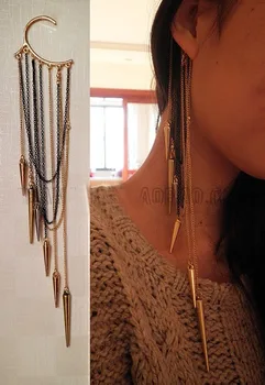 Fashion long Spike Ear Cuffs Tassel Earrings For Women Tatto Punk Jewelry Personality Single Jewelry Vintage Earings Jewellery
Fashion long Spike Ear Cuffs Tassel Earrings For Women Tatto Punk Jewelry Personality Single Jewelry Vintage Earings Jewellery