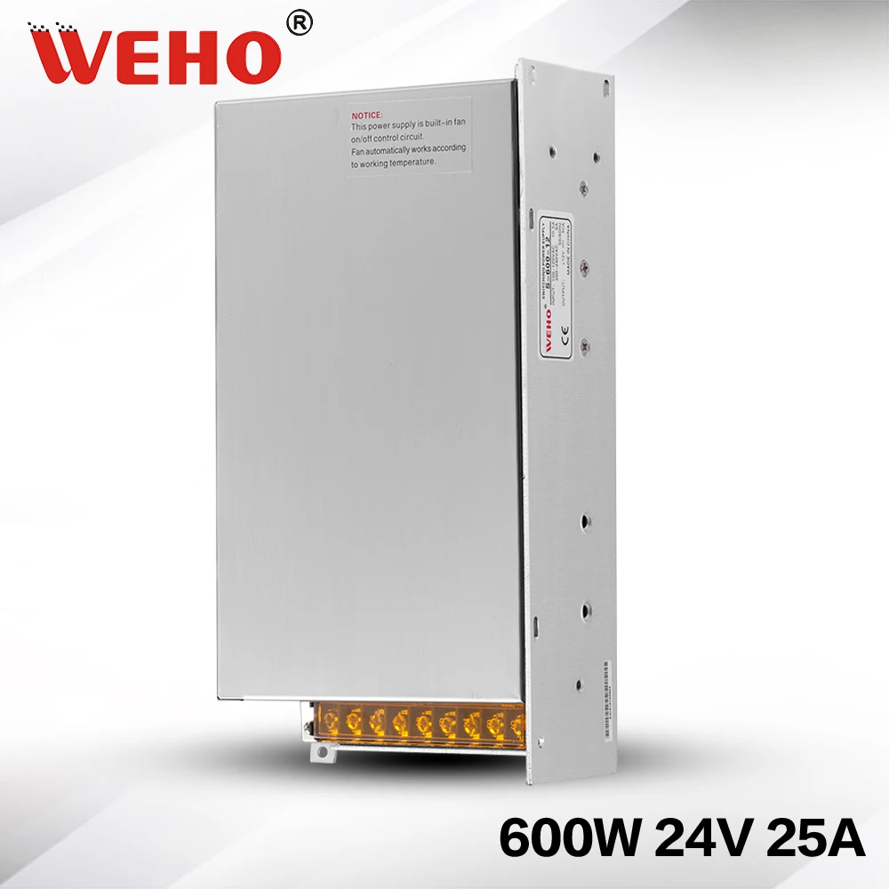 (S-600-24) low noise Industrial 24V 600W AC DC power supply 24V 25A 600w led power supply
(S-600-24) low noise Industrial 24V 600W AC DC power supply 24V 25A 600w led power supply