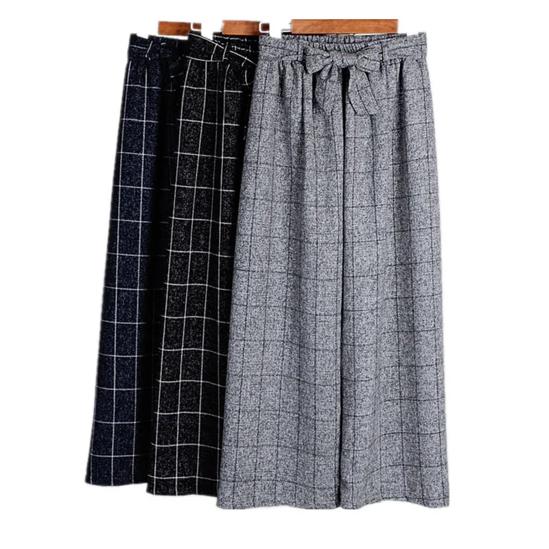 Spring Elastic Waist Ankle-length Pants Women Black Striped Wide Leg Pants Womens Casual Loose Cotton And Linen Plaid Wide Pants
Spring Elastic Waist Ankle-length Pants Women Black Striped Wide Leg Pants Womens Casual Loose Cotton And Linen Plaid Wide Pants
