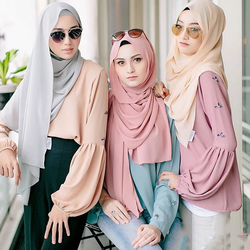 Luxury Bubble Chiffon Muslim Shawl Head Scarf Soft Plain Wrap Islamic Turban foulard femme musulman Instant Hijab for Women
Luxury Bubble Chiffon Muslim Shawl Head Scarf Soft Plain Wrap Islamic Turban foulard femme musulman Instant Hijab for Women