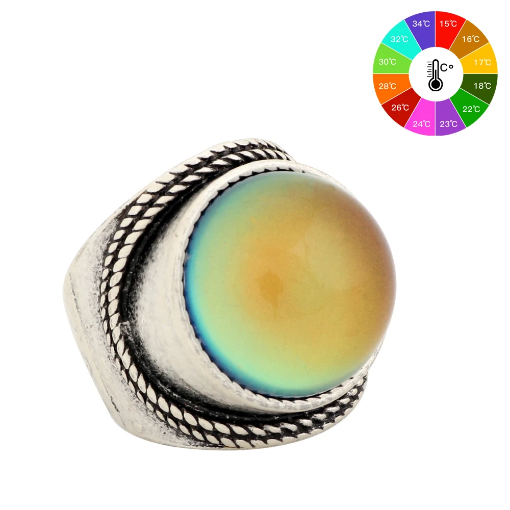 Mojo Vintage Bohemia Retro Color Change Mood Ring Emotion Feeling Changeable Ring Temperature Control Ring for Women MJ-RS045
Mojo Vintage Bohemia Retro Color Change Mood Ring Emotion Feeling Changeable Ring Temperature Control Ring for Women MJ-RS045