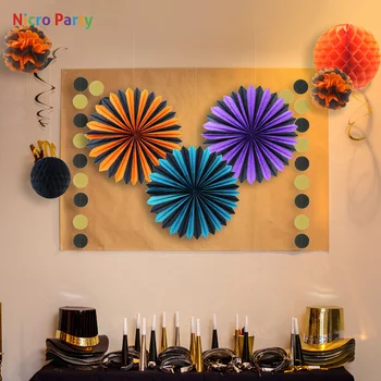 Nicro 8 pcs/set 2020 Halloween Paper Fans Garland Orange Blue Purple Black Gold Home Decoration Party DIY Decor New #Set129
Nicro 8 pcs/set 2020 Halloween Paper Fans Garland Orange Blue Purple Black Gold Home Decoration Party DIY Decor New #Set129