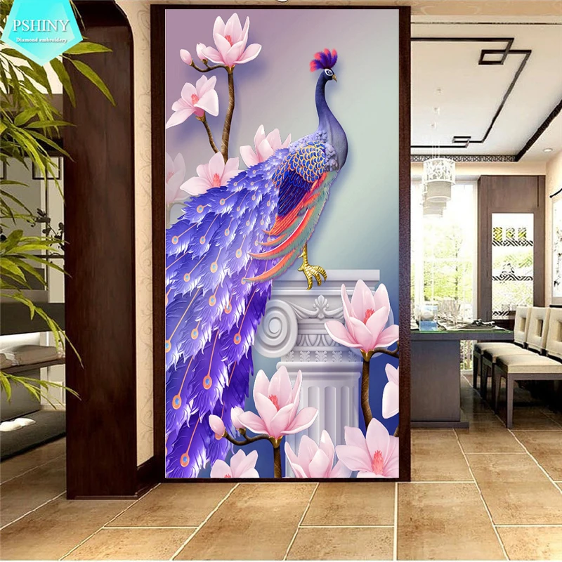 PSHINY 5D DIY embroidery with diamonds Purple Peacock Animal picture by rhinestones Full Round Diamond Painting beadwork
PSHINY 5D DIY embroidery with diamonds Purple Peacock Animal picture by rhinestones Full Round Diamond Painting beadwork