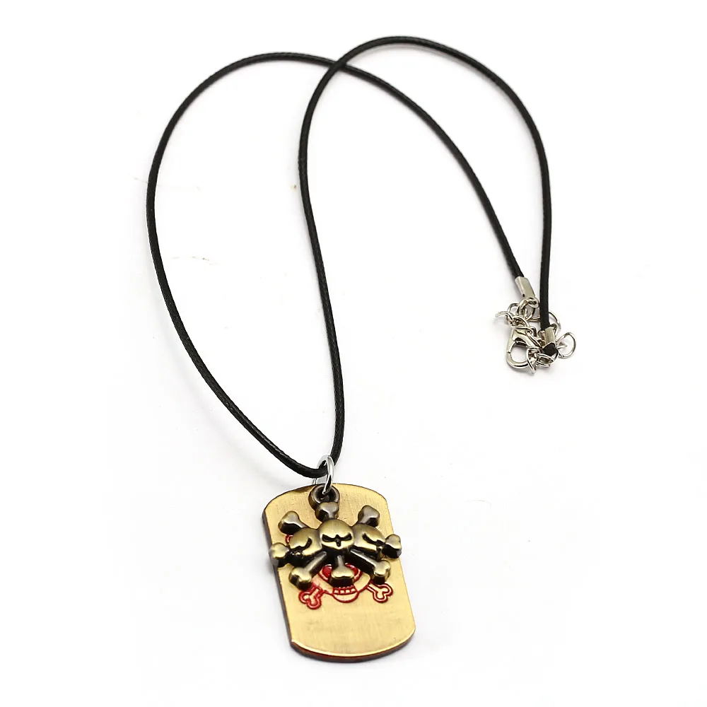 Anime One Piece Necklace Black Beard Pirates Tag Pendant Metal Rope Chain Choker Necklaces Women Men Charm Gifts Jewelry
Anime One Piece Necklace Black Beard Pirates Tag Pendant Metal Rope Chain Choker Necklaces Women Men Charm Gifts Jewelry
