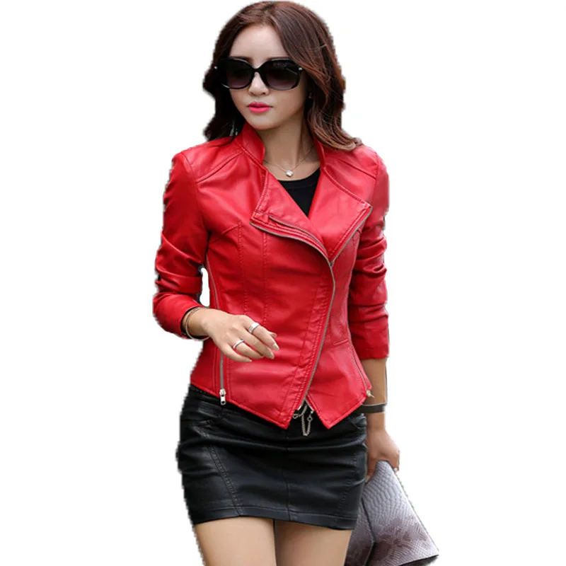 New 2018 Women Plus Size 5xl Leather Jacket Spring Autumn Long Sleeved V Neck Zipper Short Pu Jacket Womam Moto Biker Coats
New 2018 Women Plus Size 5xl Leather Jacket Spring Autumn Long Sleeved V Neck Zipper Short Pu Jacket Womam Moto Biker Coats