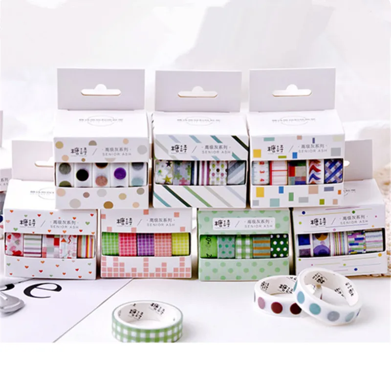 5 Pcs/Box Grid Checkered stripes washi tape DIY decoration scrapbooking planner masking tape adhesive tape kawaii stationery
5 Pcs/Box Grid Checkered stripes washi tape DIY decoration scrapbooking planner masking tape adhesive tape kawaii stationery