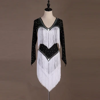 Sexy Latin Dance Fringe Dress Women Long Sleeve Cha Cha Samba Salsa Rumba Competition Dresses Ballroom Tango Dancewear DC2461
Sexy Latin Dance Fringe Dress Women Long Sleeve Cha Cha Samba Salsa Rumba Competition Dresses Ballroom Tango Dancewear DC2461