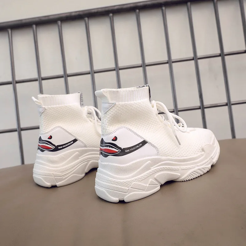 High Top Men Women Sneakers 5 CM Thick Sole Sock Shoes Knit Vamp Breathable Dad Shoes White Black Red Shoe Sapato Feminino
High Top Men Women Sneakers 5 CM Thick Sole Sock Shoes Knit Vamp Breathable Dad Shoes White Black Red Shoe Sapato Feminino