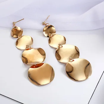E0125 Rock Punk Big Round Geometric Gold Color Metal Long Dangle Earrings For Women Bohemian Party Exaggerated Fashion Jewelry
E0125 Rock Punk Big Round Geometric Gold Color Metal Long Dangle Earrings For Women Bohemian Party Exaggerated Fashion Jewelry