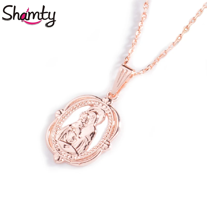 Shamty Blessed Virgin Mary Pendants Necklaces Chain Rose Gold Color Necklace Christianity Jewelry Women Girle Jewelry S30010
Shamty Blessed Virgin Mary Pendants Necklaces Chain Rose Gold Color Necklace Christianity Jewelry Women Girle Jewelry S30010