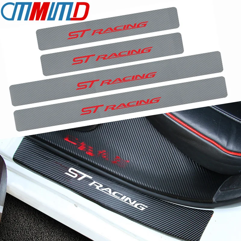 Car Styling 4pcs Car Sticker ST RACING Door Sill Protector Carbon Fiber Stickers for Ford focus racing ESCORT
Car Styling 4pcs Car Sticker ST RACING Door Sill Protector Carbon Fiber Stickers for Ford focus racing ESCORT