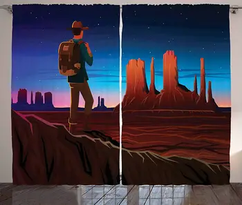 Southwestern Curtains Monument Alley with Early Daylight Tourist on a Hill Camping Traveling Cartoon Living Room Bedroom Window
Southwestern Curtains Monument Alley with Early Daylight Tourist on a Hill Camping Traveling Cartoon Living Room Bedroom Window