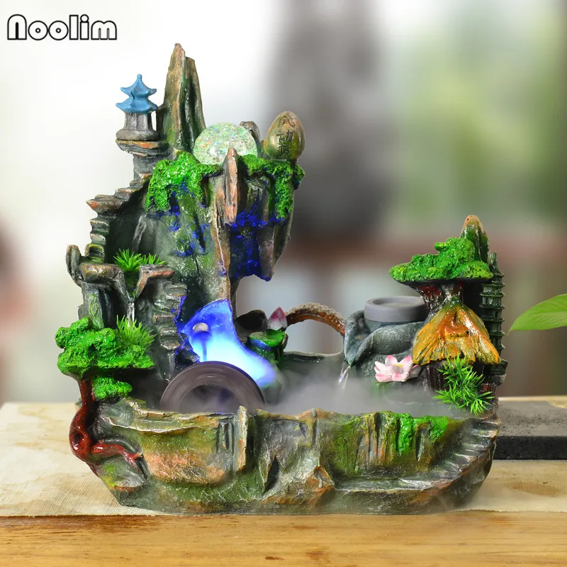 Resin Rockery Water Fountain Feng Shui Lucky Wind Wheel Crafts Bonsai Ornaments Home Creative Landscape Humidifier Decoration
Resin Rockery Water Fountain Feng Shui Lucky Wind Wheel Crafts Bonsai Ornaments Home Creative Landscape Humidifier Decoration