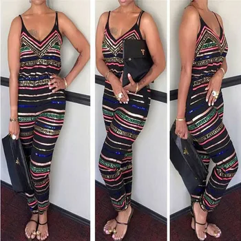 Summer Jumpsuit Sexy Deep V Neck Sleelveless Printing Ankle Length Jumpsuit Women Summer Clothes Plus Size S-XXXL
Summer Jumpsuit Sexy Deep V Neck Sleelveless Printing Ankle Length Jumpsuit Women Summer Clothes Plus Size S-XXXL