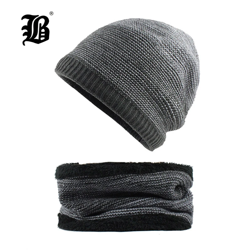 

[FLB] Skullies Beanies Winter Knitted Hat Beanie Scarf Men Winter Hats For Men Women Caps Gorras Bonnet Mask Brand Hats F18017