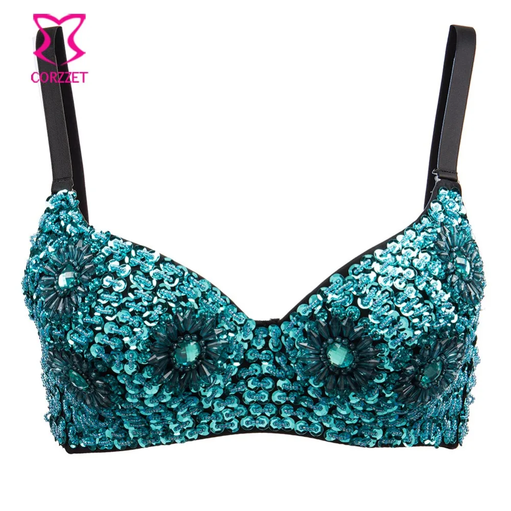 Ocean Blue Sunflower Floral Pattern Beading Sequins Sexy Bralette Push Up Bra Brassiere Top Bras For Women Belly Dance Wear
Ocean Blue Sunflower Floral Pattern Beading Sequins Sexy Bralette Push Up Bra Brassiere Top Bras For Women Belly Dance Wear