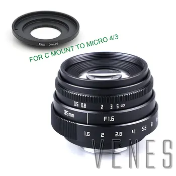 VENES Mini 35mm f/1.6 APS-C TV Lens +C Macro Ring to camera adapter for Micro 4/3 / for Pentax Q OM-DE-M10 II E-M5 IIE-M1 E-M5
VENES Mini 35mm f/1.6 APS-C TV Lens +C Macro Ring to camera adapter for Micro 4/3 / for Pentax Q OM-DE-M10 II E-M5 IIE-M1 E-M5