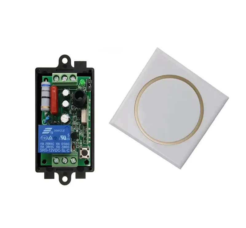 AC 220 V 10 A 1 channel RF radio Wireless Remote light Control Receiver Transmitter wall switch
AC 220 V 10 A 1 channel RF radio Wireless Remote light Control Receiver Transmitter wall switch