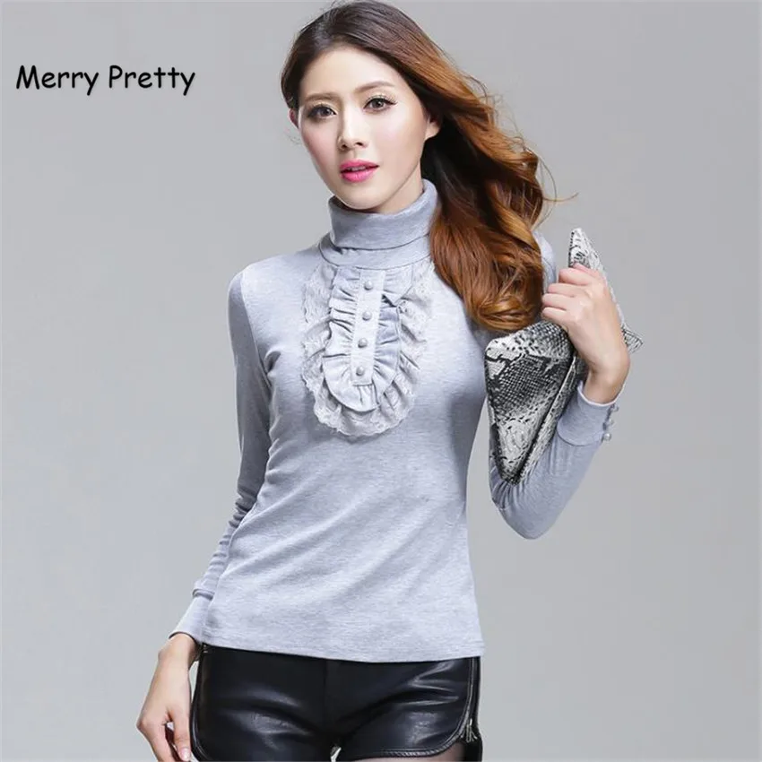 Merry Pretty Autumn new women's full sleeve lace patchwork pullover sweaters women knitted turtleneck sweater plus size 4XL
Merry Pretty Autumn new women's full sleeve lace patchwork pullover sweaters women knitted turtleneck sweater plus size 4XL