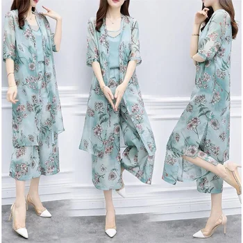 Floral Print Cardigan 3 Piece Set Women Pant Suit Fashionable Women's Summer Suit Ensemble Femme Deux Pieces Conjunto Feminino
Floral Print Cardigan 3 Piece Set Women Pant Suit Fashionable Women's Summer Suit Ensemble Femme Deux Pieces Conjunto Feminino