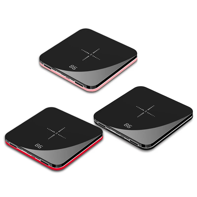 

8000mAh Mini Pover Bank QI Wireless Charger Power Bank For iPhone Samsung Fast Charging Dual USB Powerbank External Battery Pack