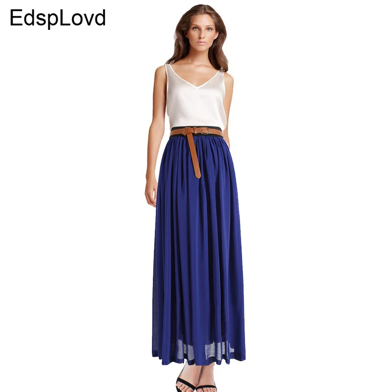 EdspLovd Slim Vintage Chiffon Maxi Skirt Pleated Elastic Waist long Style Spring Summer Autumn Fall Plus Size New XXXL AS-8E
EdspLovd Slim Vintage Chiffon Maxi Skirt Pleated Elastic Waist long Style Spring Summer Autumn Fall Plus Size New XXXL AS-8E
