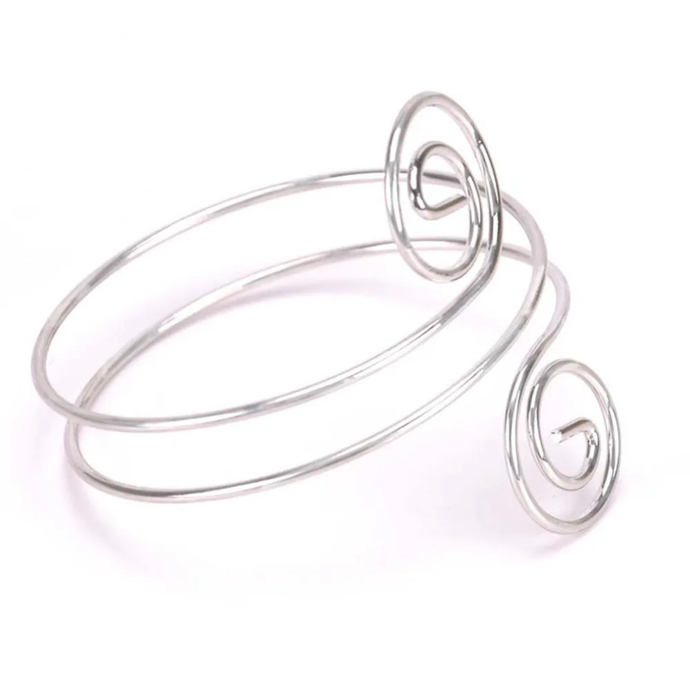 Simple Metal Arm Bangle Retro Spiral Open Adjustable Bangle Boho Beach Style Fashion Jewelry Gift For Women Girls
Simple Metal Arm Bangle Retro Spiral Open Adjustable Bangle Boho Beach Style Fashion Jewelry Gift For Women Girls