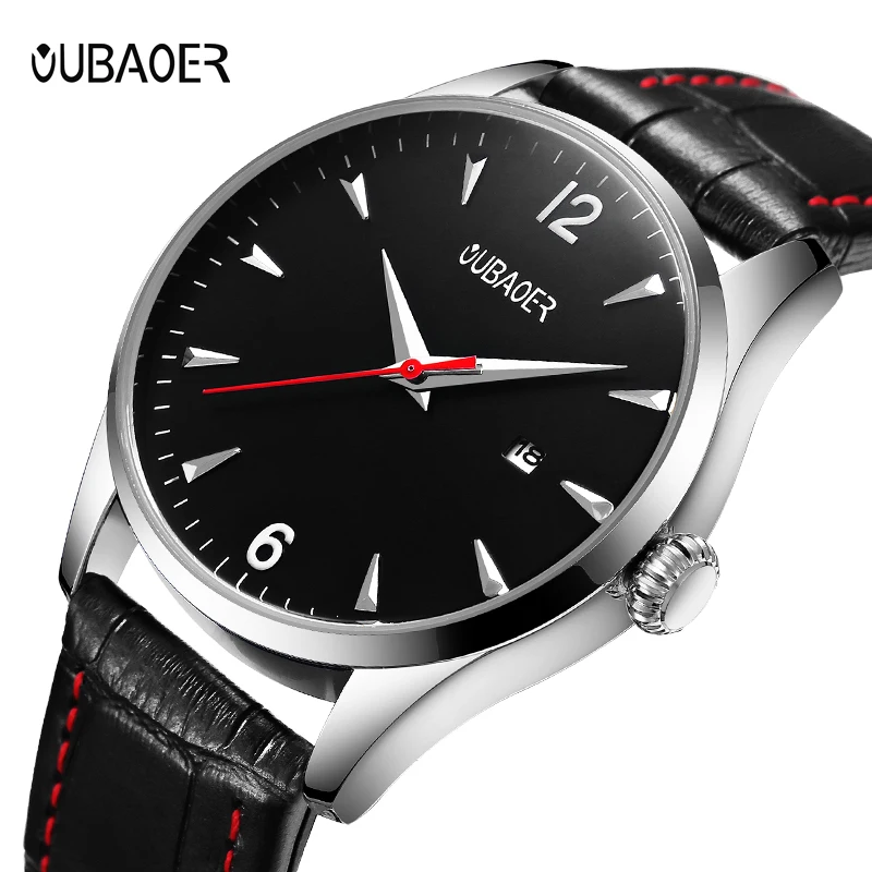 

OUBAOER Original Watch Men Sport Quartz Men Watches Auto Date Wrist Watch Relogio Time Hour Clock Reloj Hombre Mens Watches