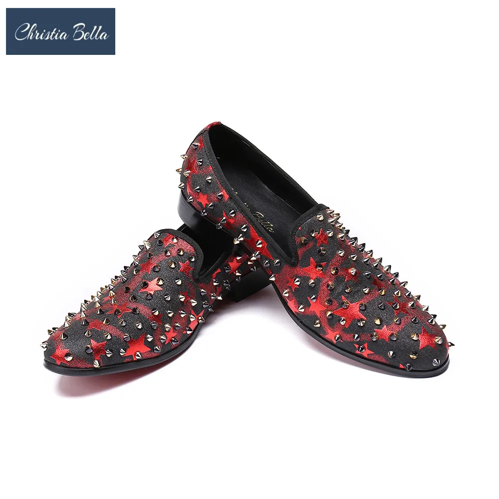 Christia Bella Luxury Men Dress Shoes Fashion Summer Slippers Boat Shoes with Rivets Party Show Shoes for Man Hombre Zapatos
Christia Bella Luxury Men Dress Shoes Fashion Summer Slippers Boat Shoes with Rivets Party Show Shoes for Man Hombre Zapatos