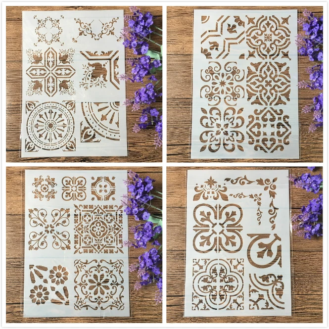 Hot 4Pcs/Set A4 Floral Frame Edge Layering Stencils Walls Painting Scrapbooking Stamping Embossing Album Decorative Template
Hot 4Pcs/Set A4 Floral Frame Edge Layering Stencils Walls Painting Scrapbooking Stamping Embossing Album Decorative Template