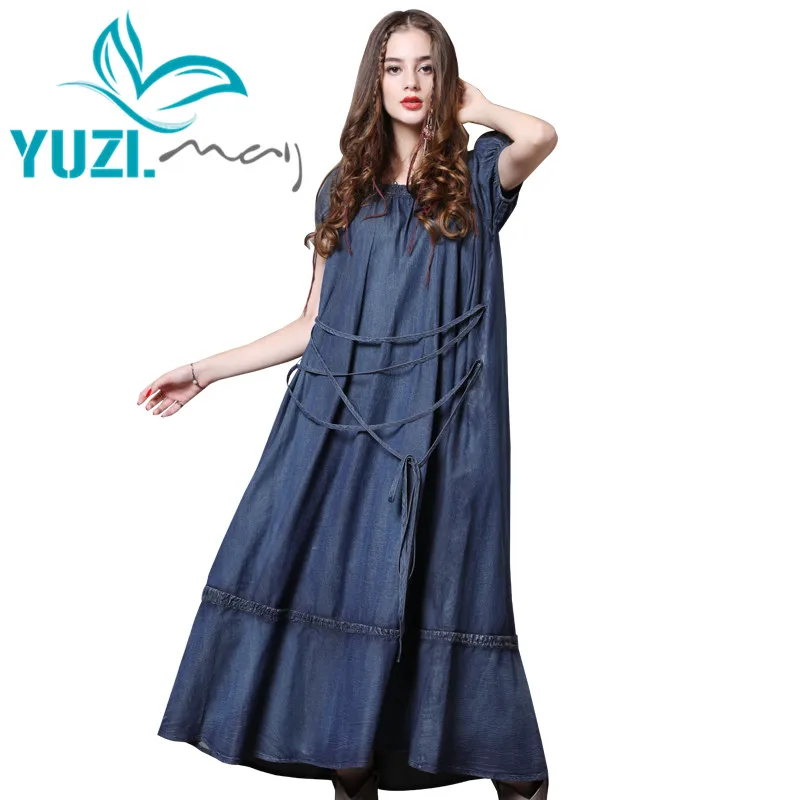 Dress Female 2019 Boho New Denim Women Dresses O-Neck Short Lantern Sleeve Off-shoulder Loose Swing Hem Bandage Vestidos A82125
Dress Female 2019 Boho New Denim Women Dresses O-Neck Short Lantern Sleeve Off-shoulder Loose Swing Hem Bandage Vestidos A82125
