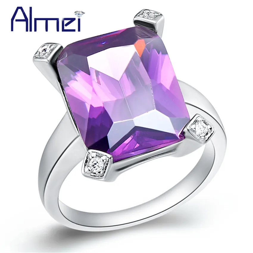 Almei Square Anel Feminino Square Purple Stone Wedding Rings Jewellery Silver Jewelry for Women Blue Red CZ Zircon Ring J467
Almei Square Anel Feminino Square Purple Stone Wedding Rings Jewellery Silver Jewelry for Women Blue Red CZ Zircon Ring J467