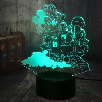 NEW Style Cute Mickey Mouse Driving a Train 3D LED Lamp Table Night Light Bulb Room Decor Kid Toys Baby New Year Christmas lamp
NEW Style Cute Mickey Mouse Driving a Train 3D LED Lamp Table Night Light Bulb Room Decor Kid Toys Baby New Year Christmas lamp