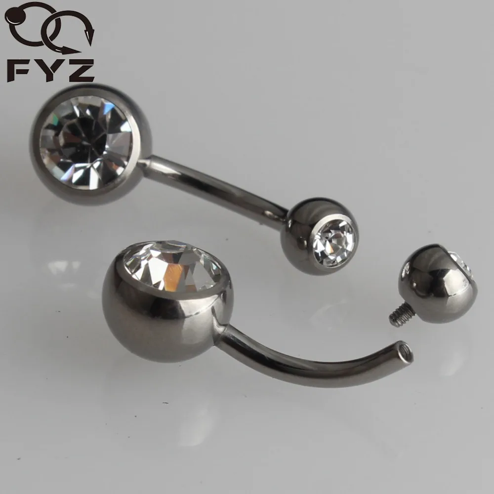 Internally Threaded G23 Titanium Belly Button Rings 14G Double Gems Navel Bars Belly Rings Body Piercing Jewelry
Internally Threaded G23 Titanium Belly Button Rings 14G Double Gems Navel Bars Belly Rings Body Piercing Jewelry