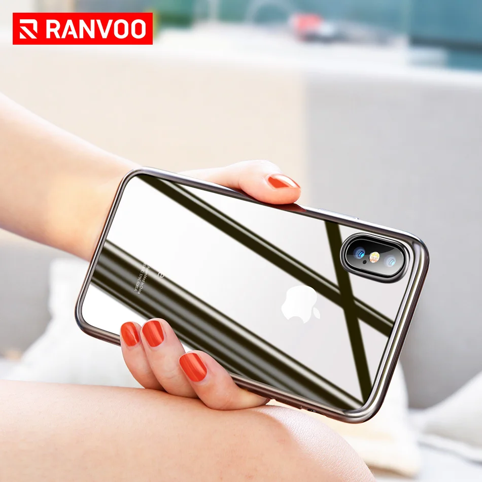 RANVOO мягкий чехол для телефона iPhone X ТПУ прозрачный покрытие Shining Full Cover х будет не
