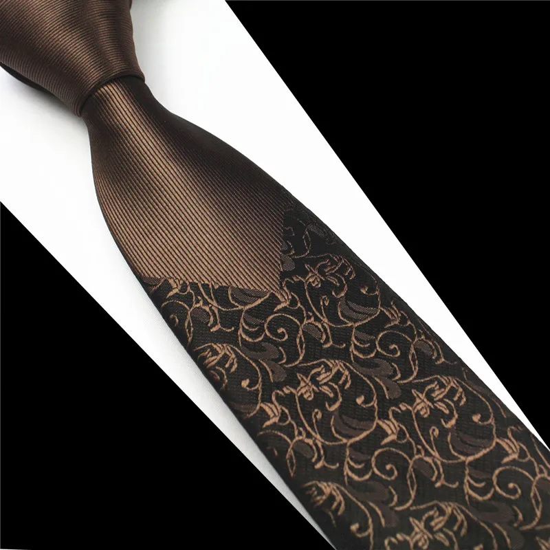 

GUSLESON New Skinny Mens Ties Luxury Man Floral Dot Neckties Hombre 6 cm Gravata Slim Tie Classic Business Casual Tie For Men