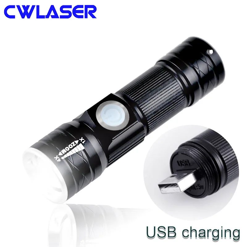 CWLASER 3000LM 3 Modes Q5 Mini Zoomable Torch Rechargeable LED Flashlight Handy LED Lamp Hunting Light (USB Charging)
CWLASER 3000LM 3 Modes Q5 Mini Zoomable Torch Rechargeable LED Flashlight Handy LED Lamp Hunting Light (USB Charging)