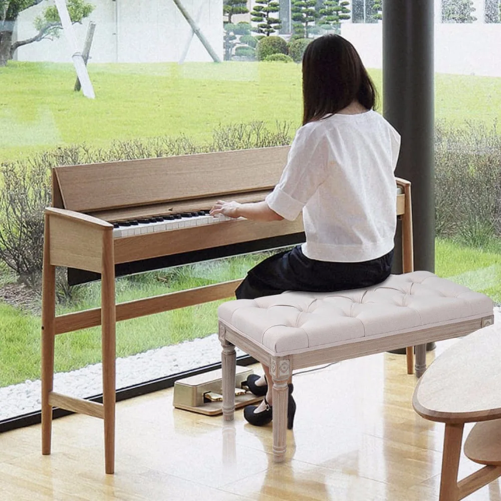 Giantex Double Duet Piano Bench Keyboard Fabric Seat Tufted Solid Wood Frame Beige New Home Furniture HW57461
Giantex Double Duet Piano Bench Keyboard Fabric Seat Tufted Solid Wood Frame Beige New Home Furniture HW57461