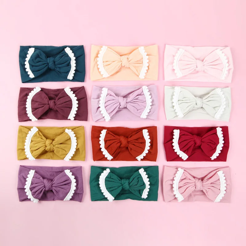 New Fashion Wide Nylon Headbands, Pompom Trim Nylon Bow Headwrap, Lace Trim Nylon Turban headband
New Fashion Wide Nylon Headbands, Pompom Trim Nylon Bow Headwrap, Lace Trim Nylon Turban headband