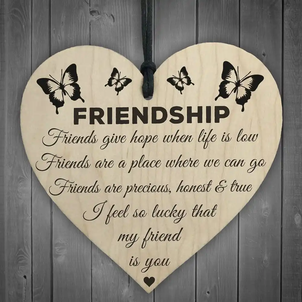 wood crafts friendship plaque sign special use christmas home