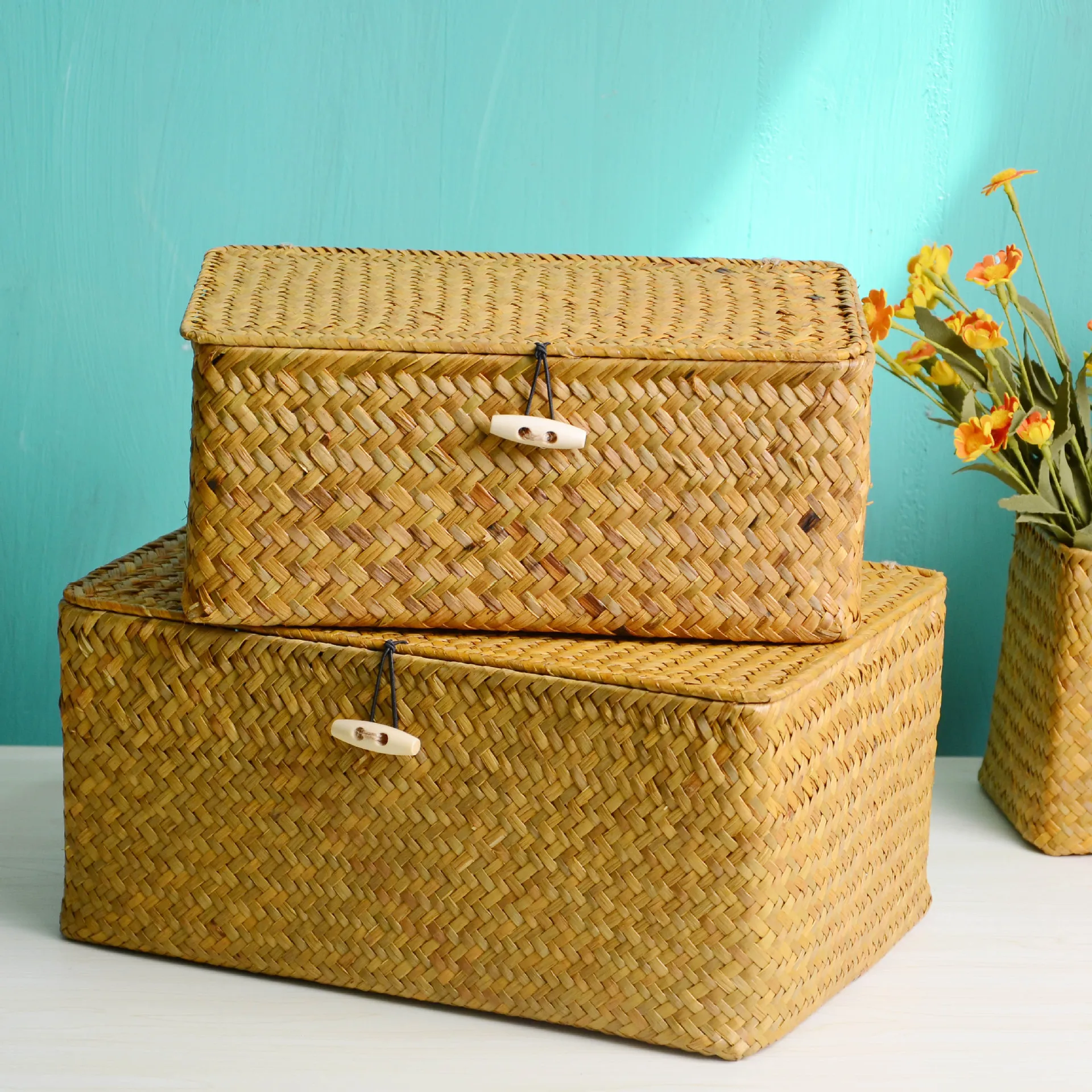 Handmade Rural Medium and Small Straw Storage Box Storage Basket Retro Rattan Crafts Gifts Home Decoration Accessories
Handmade Rural Medium and Small Straw Storage Box Storage Basket Retro Rattan Crafts Gifts Home Decoration Accessories