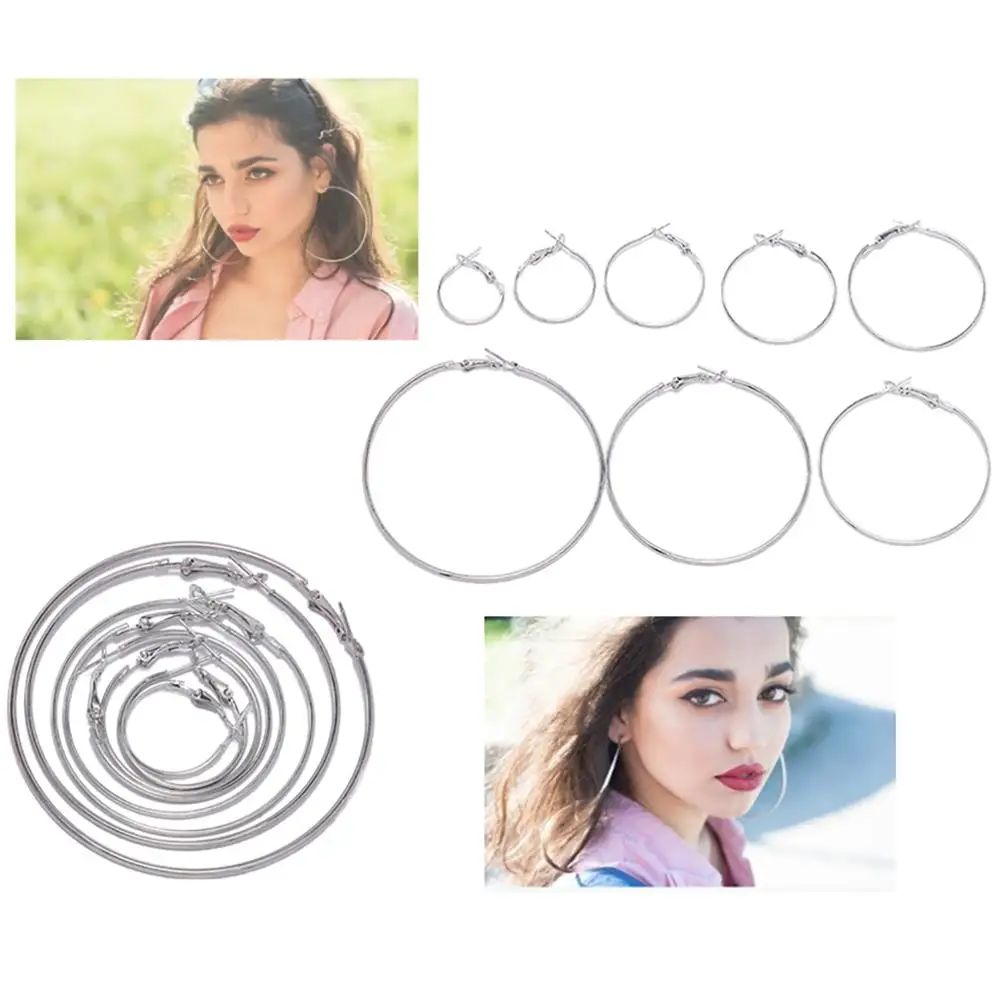 10Pcs/Lot 30 40 50 60 70mm Round Big Circle Hoop Earrings Loop Setting Base Earring For Jewelry Making Findings DIY Accessories
10Pcs/Lot 30 40 50 60 70mm Round Big Circle Hoop Earrings Loop Setting Base Earring For Jewelry Making Findings DIY Accessories