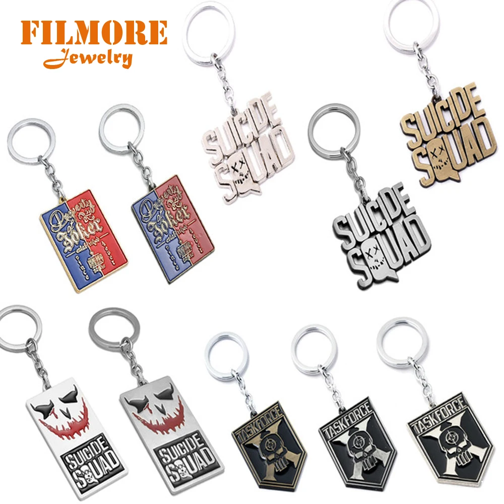 Filmore Suicide Squad Letter Logo Keychain Hot Movie Suicide Squad X Task Force Dog Tang Keychain Harley Quinn Key Ring Jewelry
Filmore Suicide Squad Letter Logo Keychain Hot Movie Suicide Squad X Task Force Dog Tang Keychain Harley Quinn Key Ring Jewelry