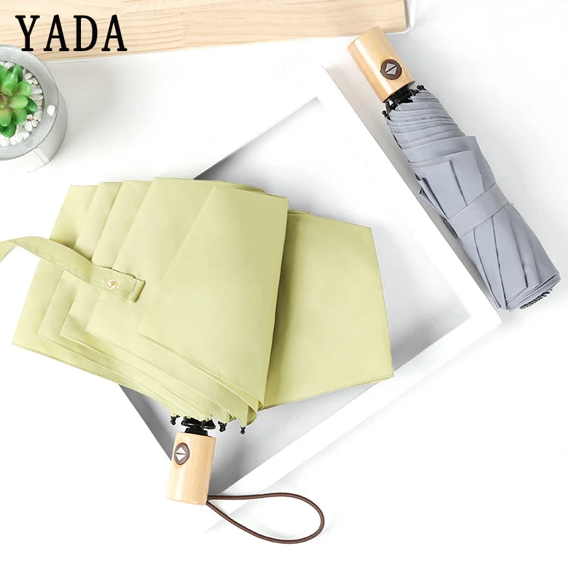 YADA Retro Wood Handle Design Automatic Umbrella Fold Rain Umbrella For Women UV Rainproof Sun Protection Parasol Umbrella YD099
YADA Retro Wood Handle Design Automatic Umbrella Fold Rain Umbrella For Women UV Rainproof Sun Protection Parasol Umbrella YD099