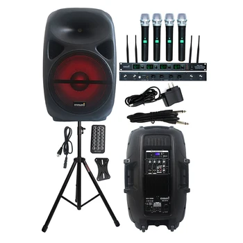 STARAUDIO 15" 2500W Powered Audio BT USB Speaker PA DJ Active Stage Speaker Stand 4 Channel Wireless UHF Handheld Mic SCS-15RGB
STARAUDIO 15" 2500W Powered Audio BT USB Speaker PA DJ Active Stage Speaker Stand 4 Channel Wireless UHF Handheld Mic SCS-15RGB