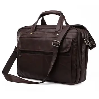 Vintage Real Skin Genuine Leather Men messenger bags coffee black 14'' 15.6" Laptop briefcase business travel bags M7146
Vintage Real Skin Genuine Leather Men messenger bags coffee black 14'' 15.6" Laptop briefcase business travel bags M7146