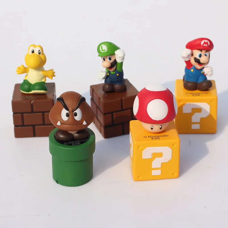 5Pcs/Set Super Mario Bros Mario Luigi Goomba Toad Bundle Blocks Question PVC Figures Toys Dolls
5Pcs/Set Super Mario Bros Mario Luigi Goomba Toad Bundle Blocks Question PVC Figures Toys Dolls